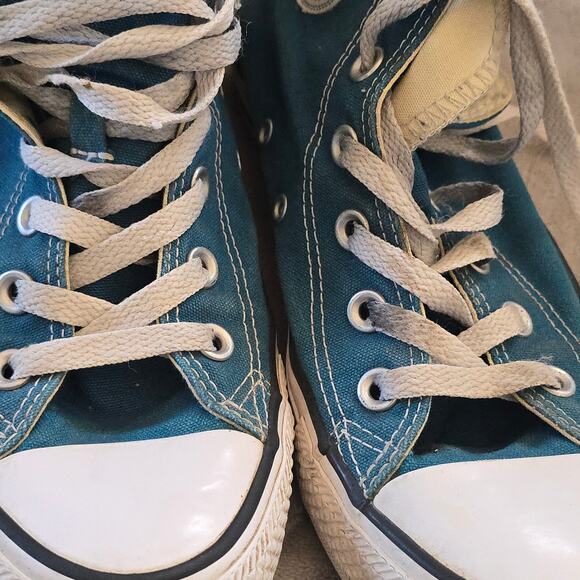 Converse High Top Teal Canvas Sneakers Women’s Size 8 Mens 6 - Picture 9 of 9